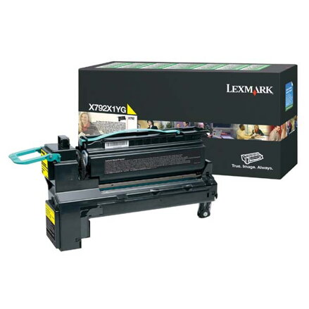 Lexmark originál toner X792X1YG, yellow, 20000str., return, Lexmark X792 serie, O, žltá