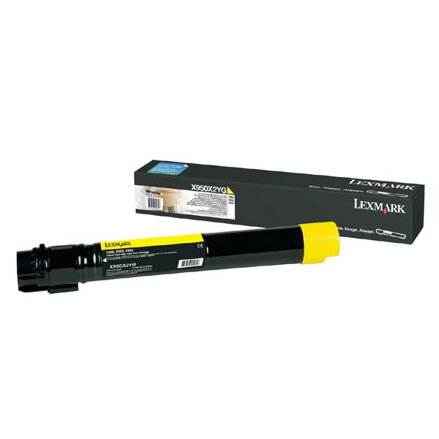 Lexmark originál toner X950X2YG, yellow, 24000str., extra high capacity, Lexmark X950, X952, X954, O, žltá