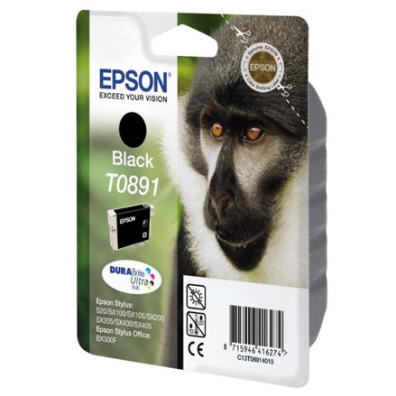 Epson originál ink C13T08914011, black, 5,8ml, Epson Stylus S20, SX100, SX200, SX400, čierna