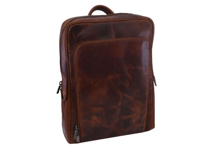 Dámsky kožený batoh hnedý 370123