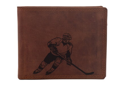 Pánska peňaženka MERCUCIO svetlohnedá vzor 91 hokejista 2911908