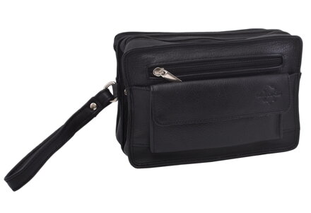 Kožená etue taška čierna 250111