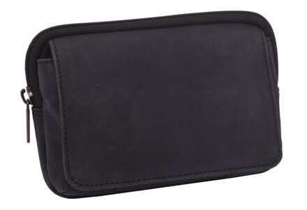 Kožené puzdro na opasok čierny hunter 250899