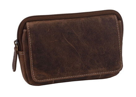 Kožené puzdro na opasok tmavý tan hunter 250899