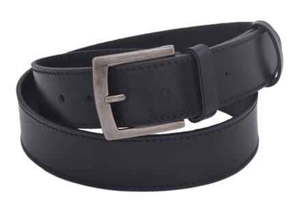 Kožený pánsky opasok 740-40-40 čierny prešitý pracka Vincent