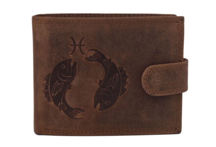 Pánska peňaženka MERCUCIO svetlohnedá embos ryby 2911927