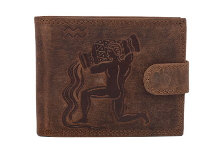 Pánska peňaženka MERCUCIO svetlohnedá embos vodnár 2911927