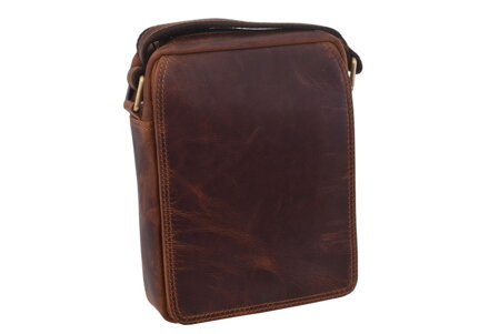 Pánske kožené crossbody tmavohnedý hunter 250586