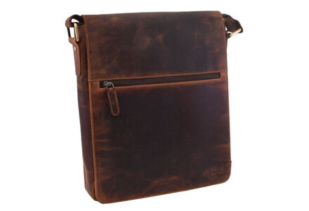 Pánske kožené crossbody tmavohnedý hunter 250837