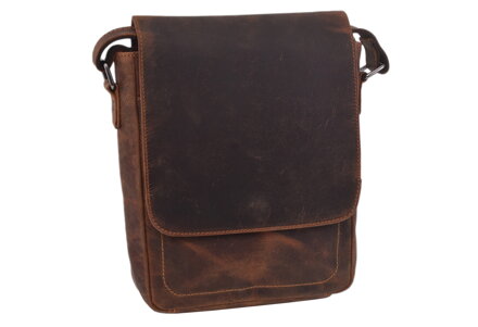 Pánske kožené crossbody tmavohnedý hunter 250909