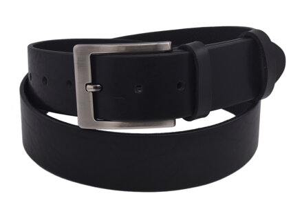 Pánsky kožený opasok 740-40-55 čierny hladký pracka Medard