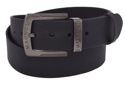 Pánsky kožený opasok 763-40-11 čierny hladký pracka Magnum