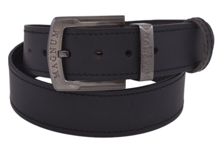 Pánsky kožený opasok 763-40-12 čierny prešitý pracka Magnum