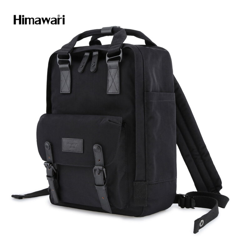 Duży plecak miejski na laptopa 14'' czarny - Himawari Duży plecak miejski na laptopa 14'' czarny - Himawari