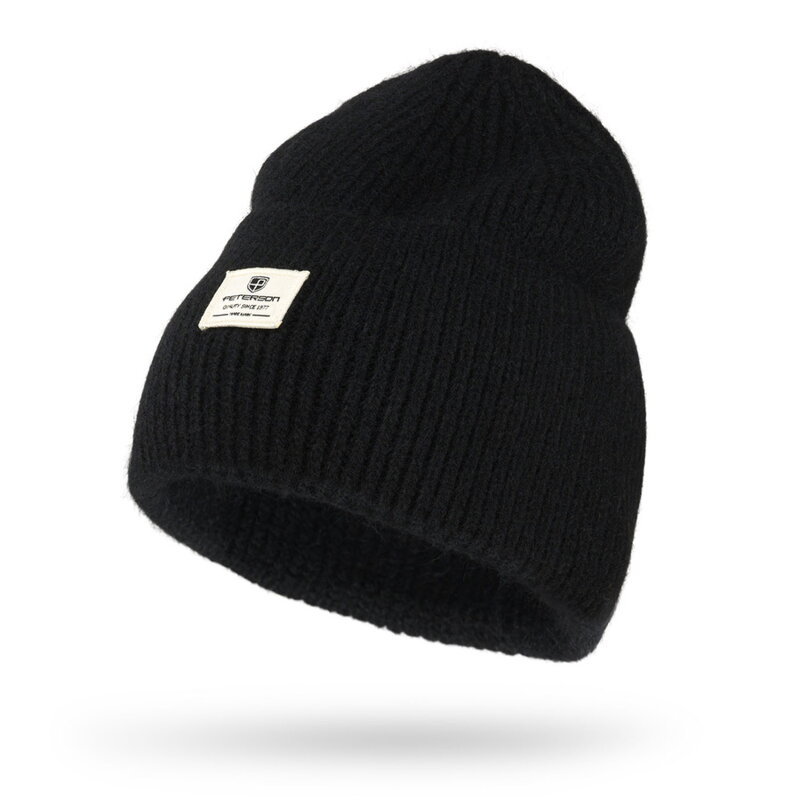 Zimowa czapka damska beanie w czarnym kolorze - Peterson Zimowa czapka damska beanie w czarnym kolorze - Peterson