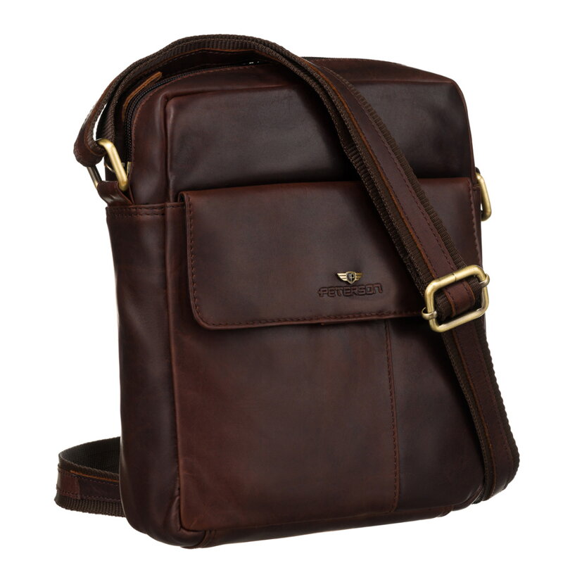 Dámska crossbody taška z prírodnej kože - Peterson