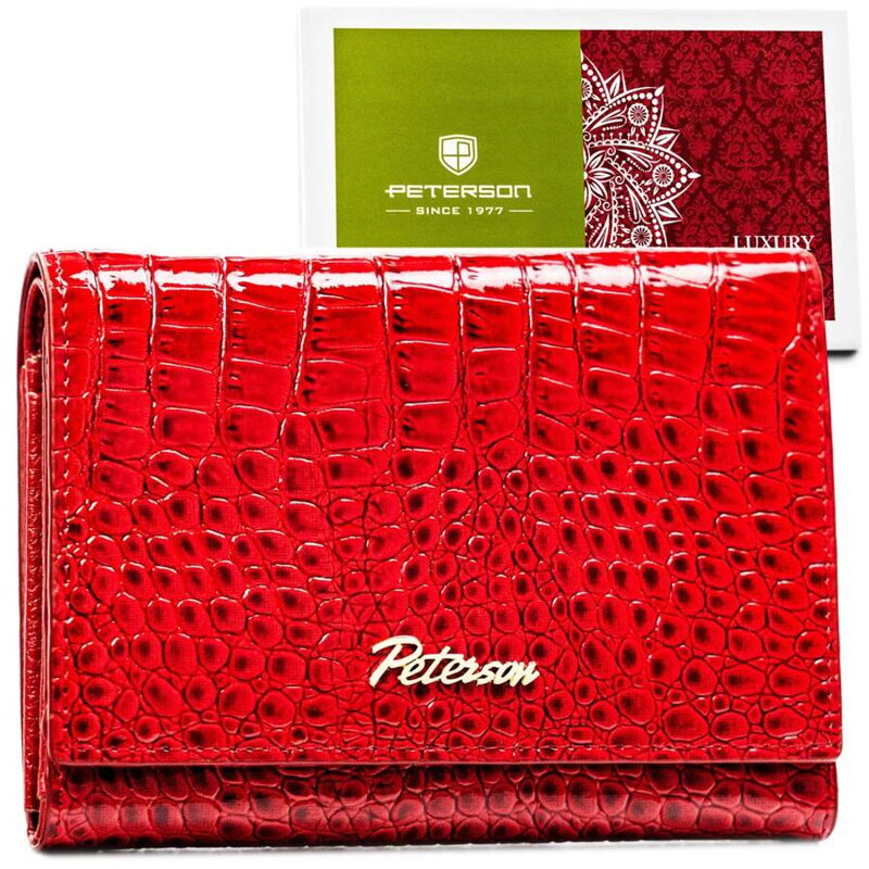 Štíhla dámska peňaženka z elegantnej lakovanej kože - Peterson Štíhla dámska peňaženka z elegantnej lakovanej kože - Peterson