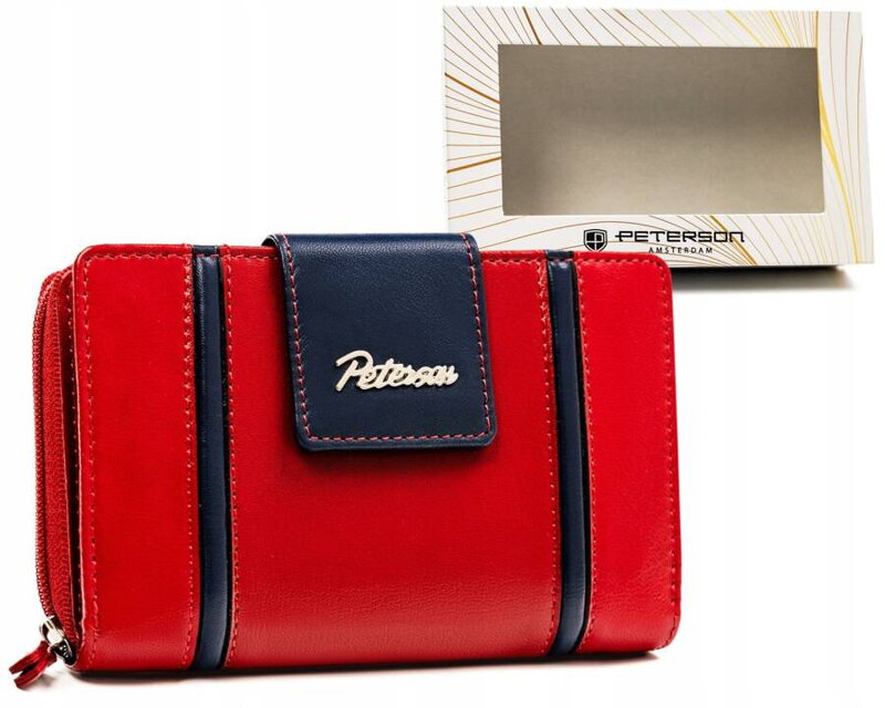 Elegantná dámska kožená peňaženka na patentku a zips - Peterson Elegantná dámska kožená peňaženka na patentku a zips - Peterson