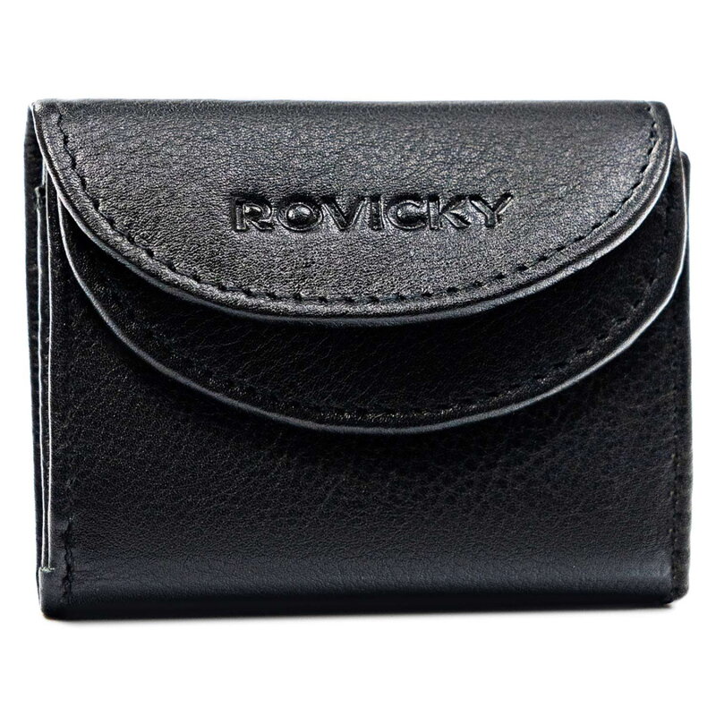 Elegantná peňaženka na karty a hotovosť v čiernej farbe – Rovicky