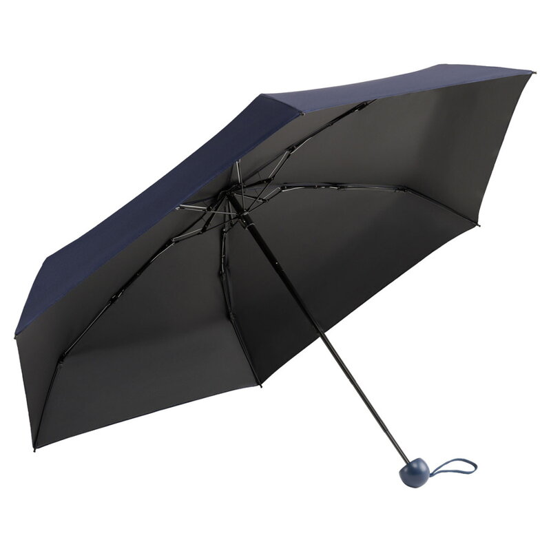 Składany mini parasol podróżny w granatowym kolorze - Peterson
