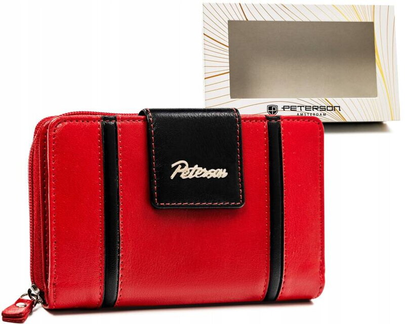 Elegantná dámska kožená peňaženka na patentku a zips - Peterson Elegantná dámska kožená peňaženka na patentku a zips - Peterson