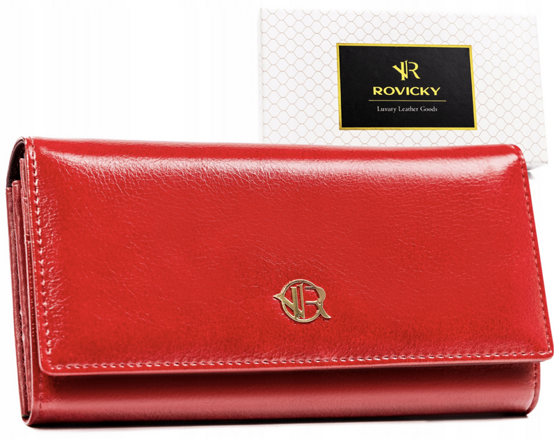 Dámska peňaženka koža + PU RPX-24A-ML Red