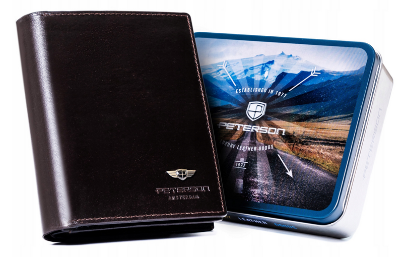Elegantná, veľká pánska peňaženka z prírodnej kože - Peterson