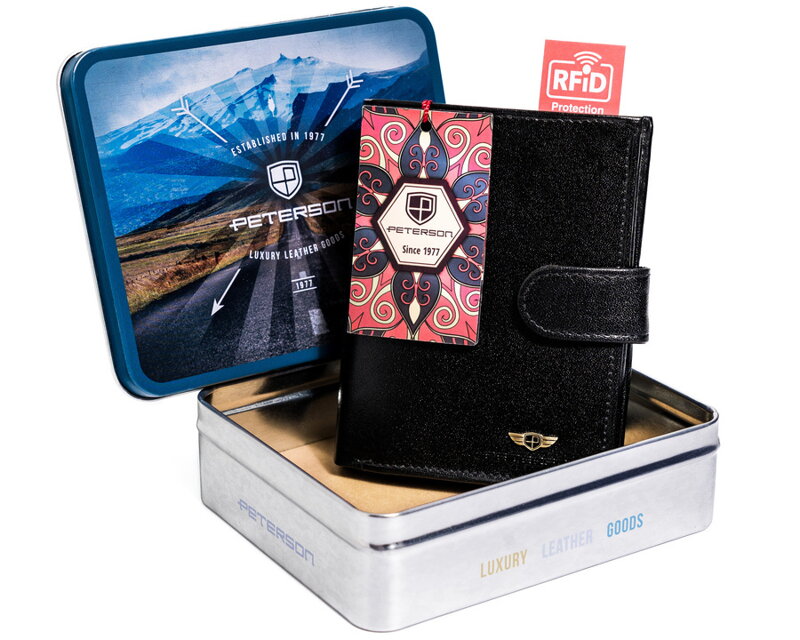 Pánska kožená peňaženka so zapínaním - Peterson