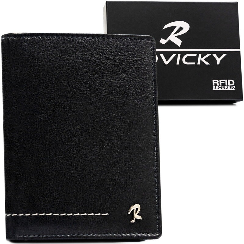 Vertikálna kožená pánska peňaženka s RFID ochranou - Rovicky