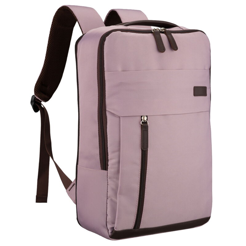 Różowy, podróżny plecak wykonany z poliestru, wyposażony w port USB - Peterson