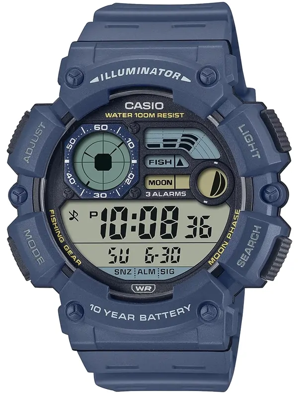 Hodinky pánske CASIO Digital Moonphase WS-1500H-2AVEF + BOX