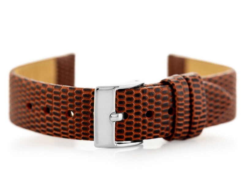 Kožený remienok W107 - brown/silver 20mm Kožený remienok W107 - brown/silver 20mm