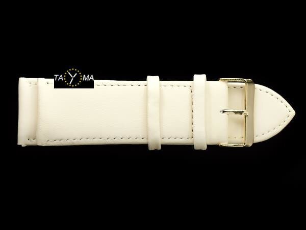 Kožený remienok - beige/gold - 24mm