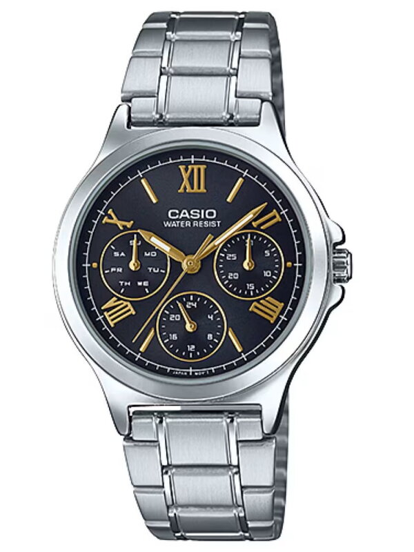 Dámske hodinky Casio LTP-V300D-1A2UDF s tromi kalendárovými ukazovateľmi