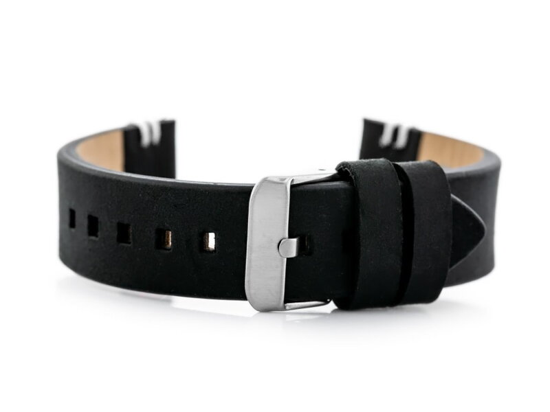 Kožený remienok W110 - black/white- 20mm Kožený remienok W110 - black/white- 20mm