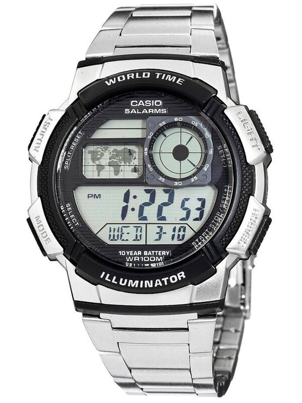 Hodinky pánske CASIO AE-1000WD 1A (zd073h) - WORLD TIME + BOX
