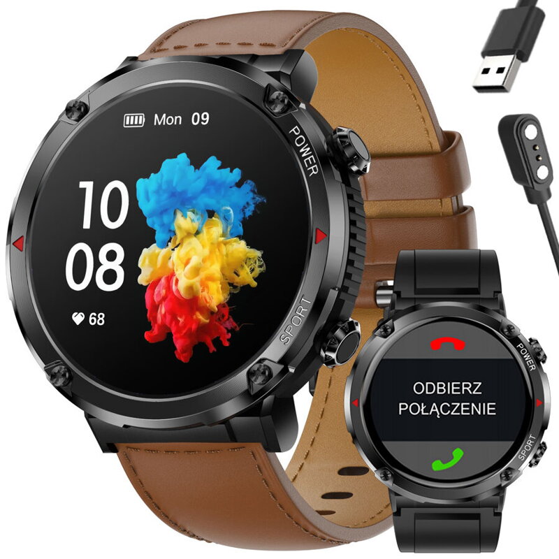 PÁNSKE CHYTRÉ HODINKY GRAVITY GT21-4 – BLUETOOTH VOLANIE, DOPLNKOVÝ REMIENOK (sg025d)