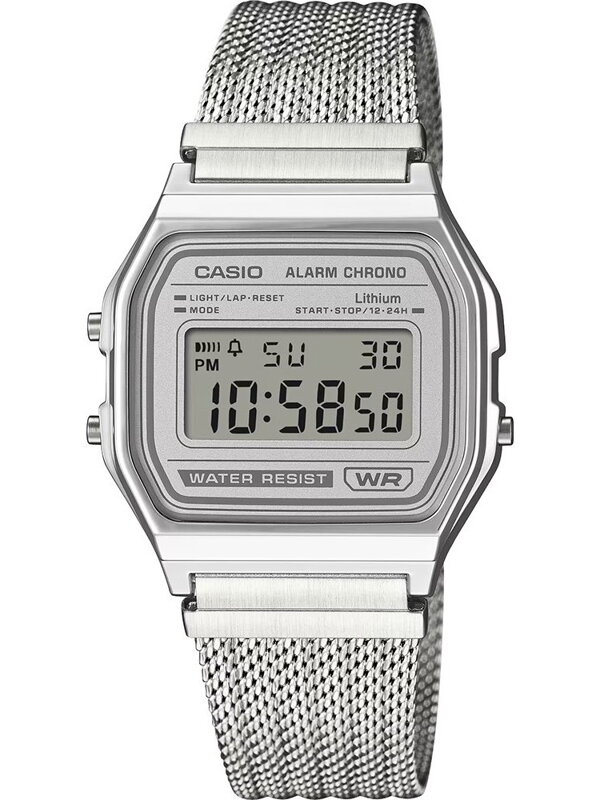 ZEGAREK MĘSKI CASIO A158WEM-7DF (zd093e) - KLASYKA + BOX