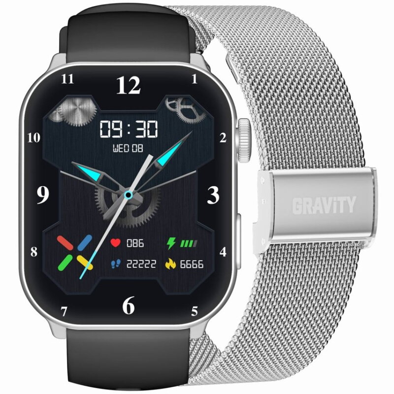 SMARTWATCH UNISEX GRAVITY GT28-9 - ROZMOWY BLUETOOTH, DODATKOWY PASEK (sg037i) SMARTWATCH UNISEX GRAVITY GT28-9 - ROZMOWY BLUETOOTH, DODATKOWY PASEK (sg037i)