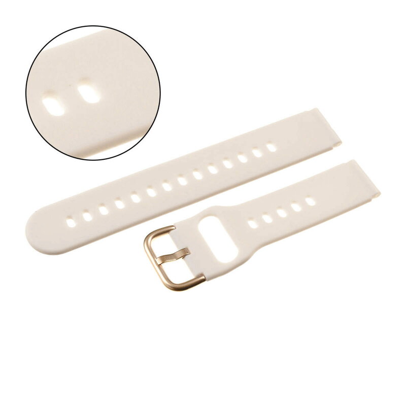 Pasek gumowy do smartwatch U01 - beżowy/rosegold - 20mm