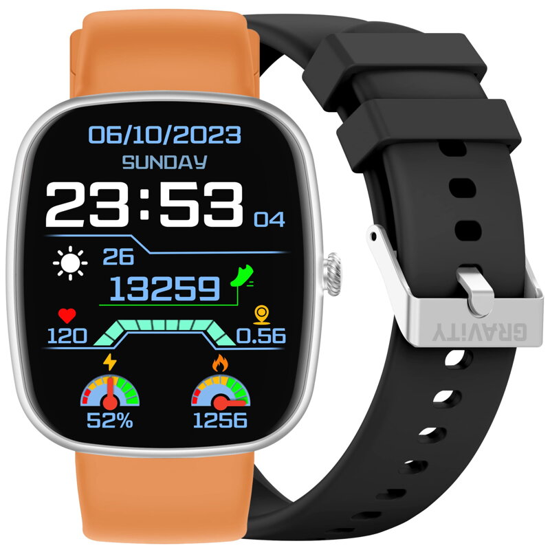 SMARTWATCH UNISEX GRAVITY GT18-4 - ROZMOWY BLUETOOTH, DODATKOWY PASEK (sg036d) SMARTWATCH UNISEX GRAVITY GT18-4 - ROZMOWY BLUETOOTH, DODATKOWY PASEK (sg036d)