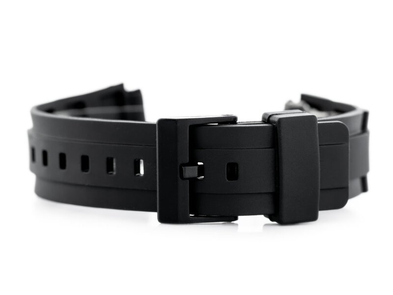 Gumový remienok na hodinky - model 5 black - 18mm