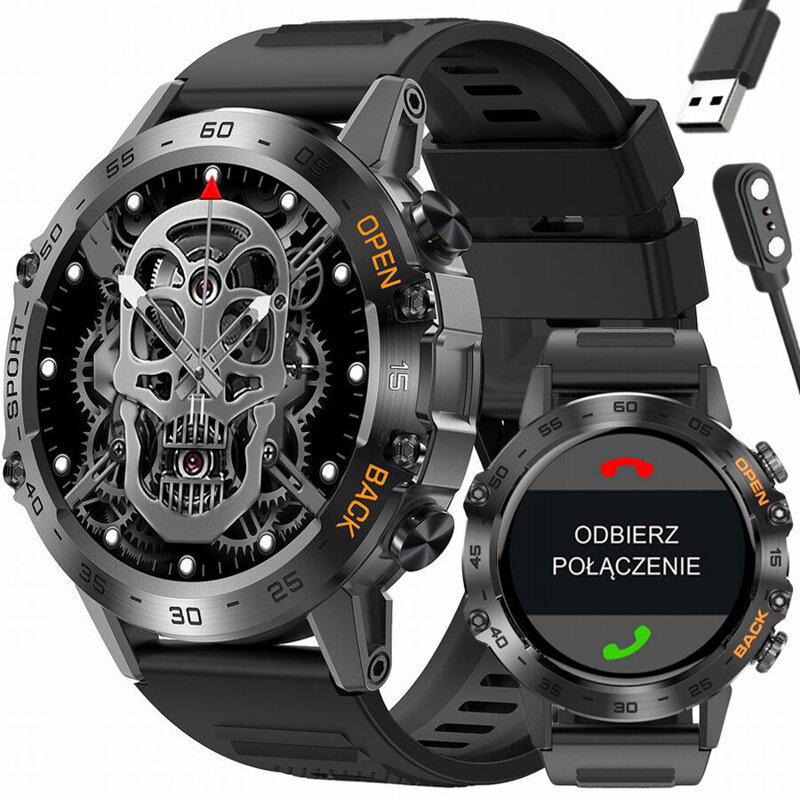 SMARTWATCH MĘSKI Gravity GT9-1 - WYKONYWANIE POŁĄCZEŃ, CIŚNIENIOMIERZ (sg021a)