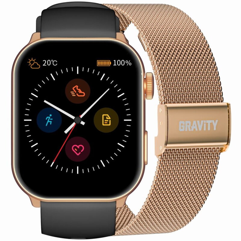 SMARTWATCH UNISEX GRAVITY GT28-5 - ROZMOWY BLUETOOTH, DODATKOWY PASEK (sg037e) SMARTWATCH UNISEX GRAVITY GT28-5 - ROZMOWY BLUETOOTH, DODATKOWY PASEK (sg037e)