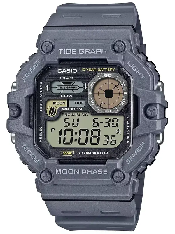 Pánske hodinky CASIO Digital Moonphase WS-1700H-8AV + KRABIČKA