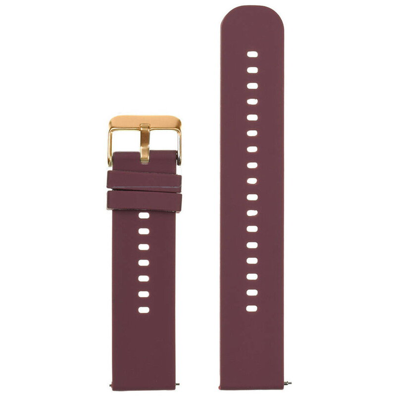 Pasek gumowy do zegarka U27 - fioletowy/rosegold - 18mm Pasek gumowy do zegarka U27 - fioletowy/rosegold - 18mm