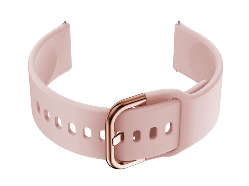 Pasek gumowy do smartwatch U01 - różowy/rosegold - 18mm