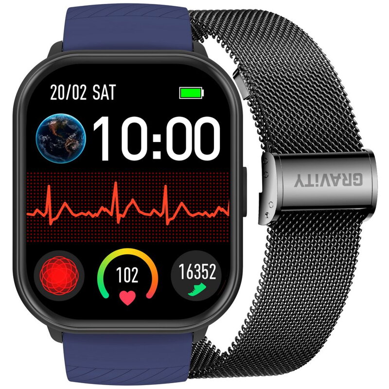 SMARTWATCH UNISEX GRAVITY GT43-5 - DODATKOWY PASEK (sg054d)