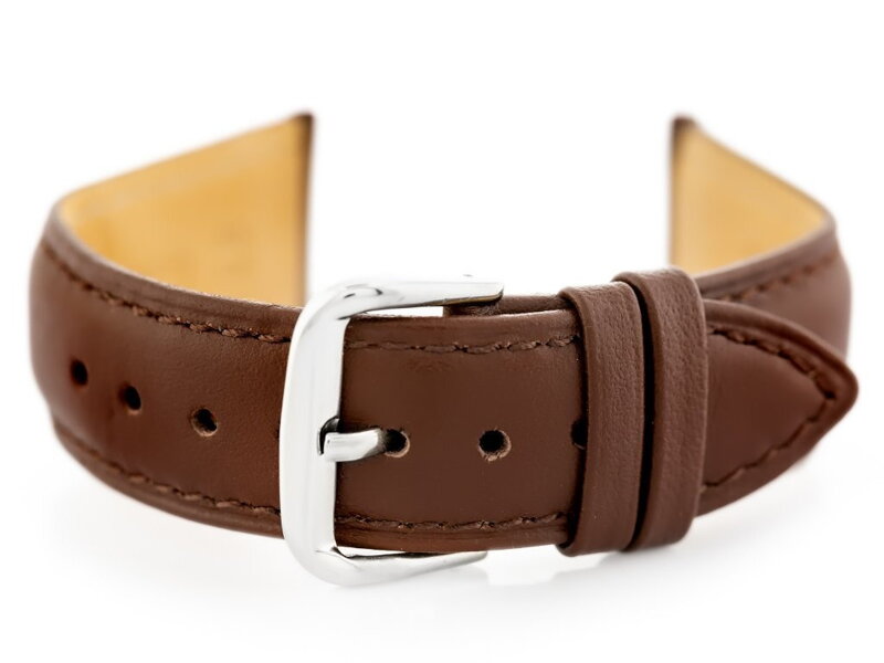 Kožený remienok W94 - dark brown- 24mm