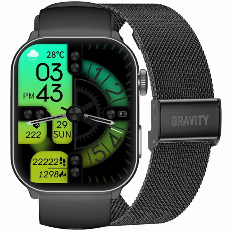 SMARTWATCH UNISEX GRAVITY GT28-1 - ROZMOWY BLUETOOTH, DODATKOWY PASEK (sg037a) SMARTWATCH UNISEX GRAVITY GT28-1 - ROZMOWY BLUETOOTH, DODATKOWY PASEK (sg037a)